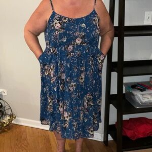 Torrid Teal and Floral Dress